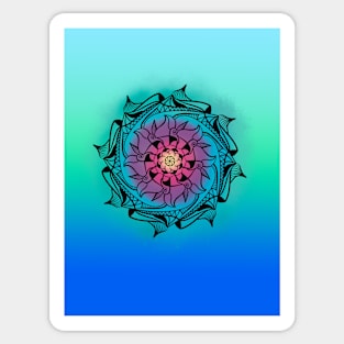 colorful gradient mandala Sticker